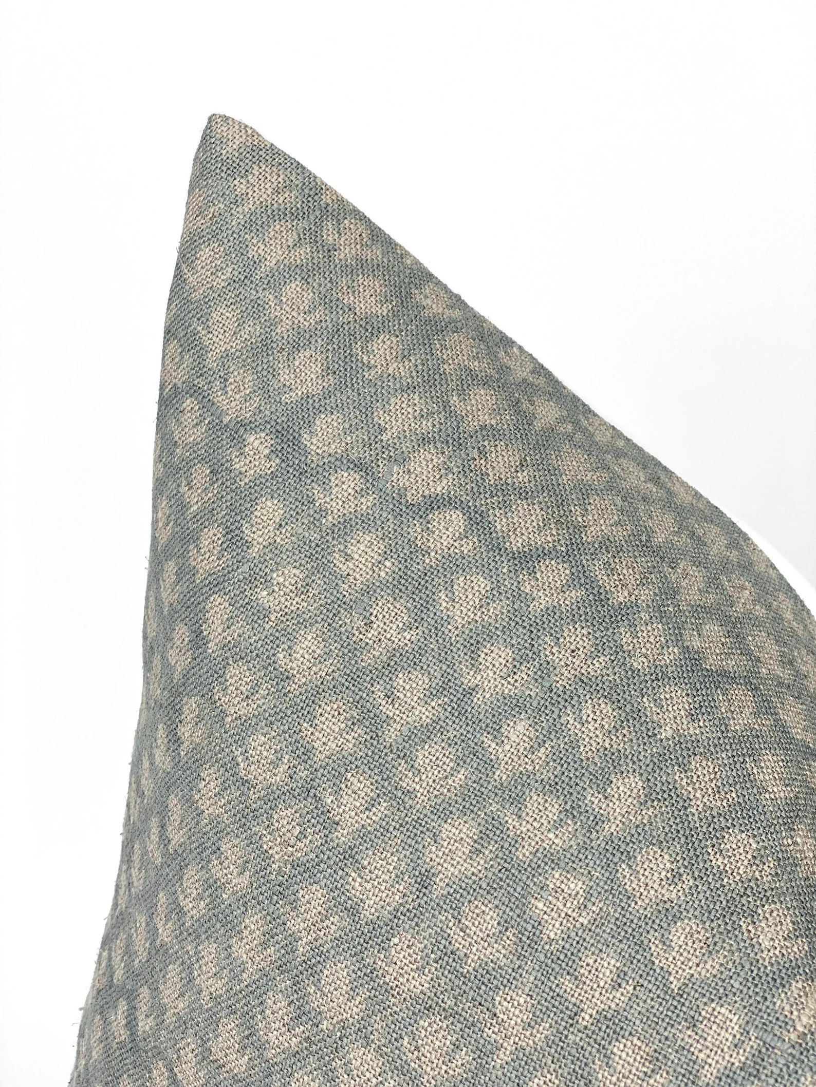 MEADOW | Designer Soft Grey Blue Linen Pillow Cover, Block Print Pillow, Farmhouse Pillow, Neutra... | Etsy (US)