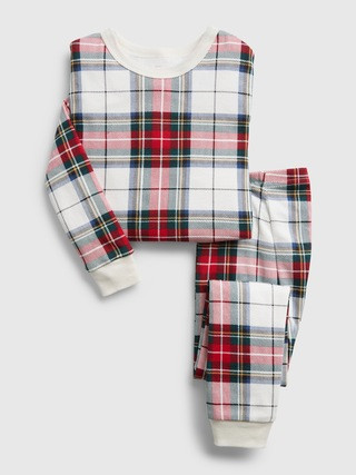 babyGap 100% Organic Cotton Plaid Print PJ Set | Gap (CA)