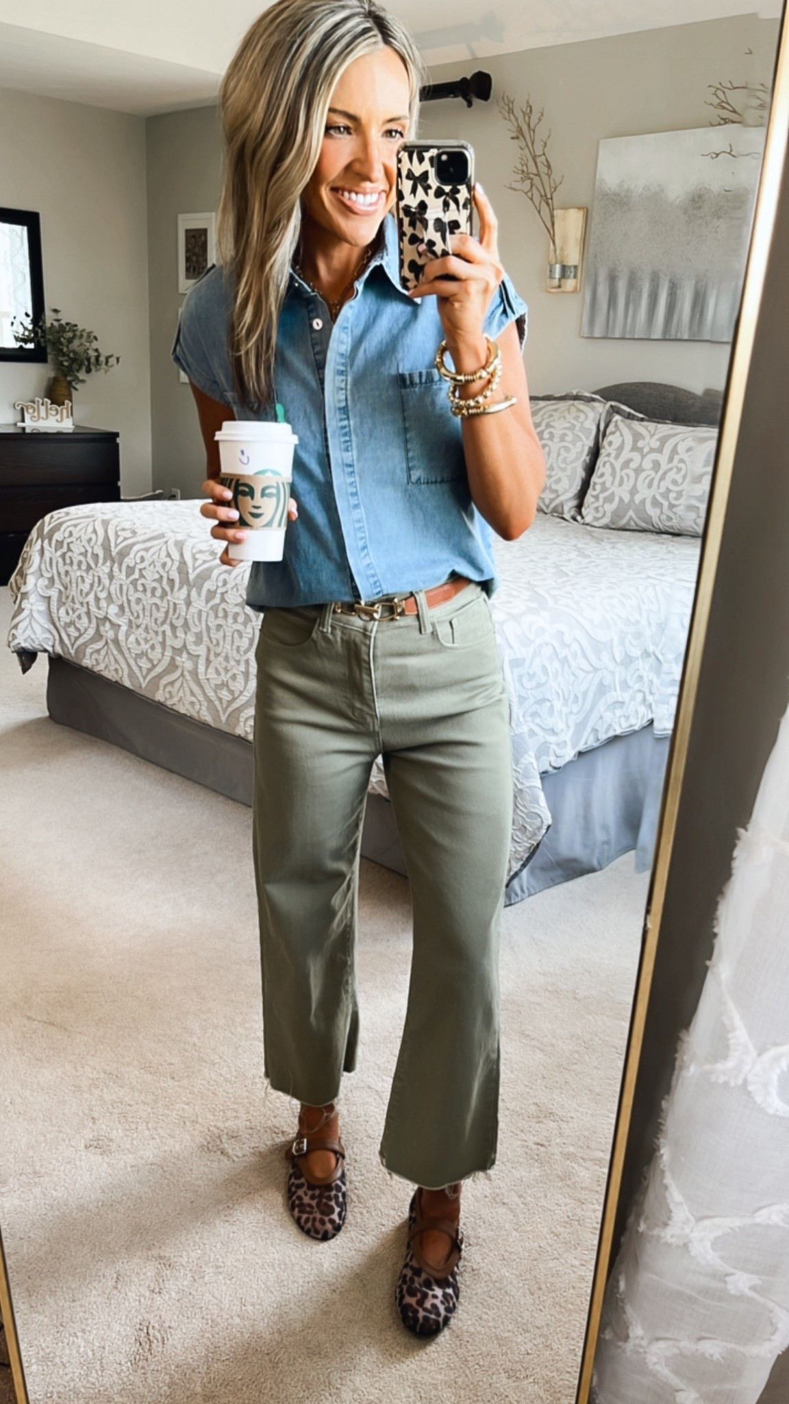 Teacher workwear outfit inspo. Just as comfortable to move around in as it is cute! Everything is TTS.

Wearing xs in denim top
Size 2 in Olive denim. I’m 5’5”.

#LTKPetite #LTKStyleTip #LTKWorkwear