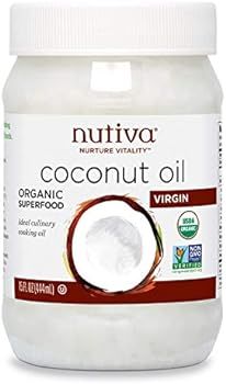 Nutiva Organic, Unrefined, Virgin Coconut Oil, 15 Fl Oz (Pack of 1) & Organic, Steam Refined Coconut | Amazon (US)