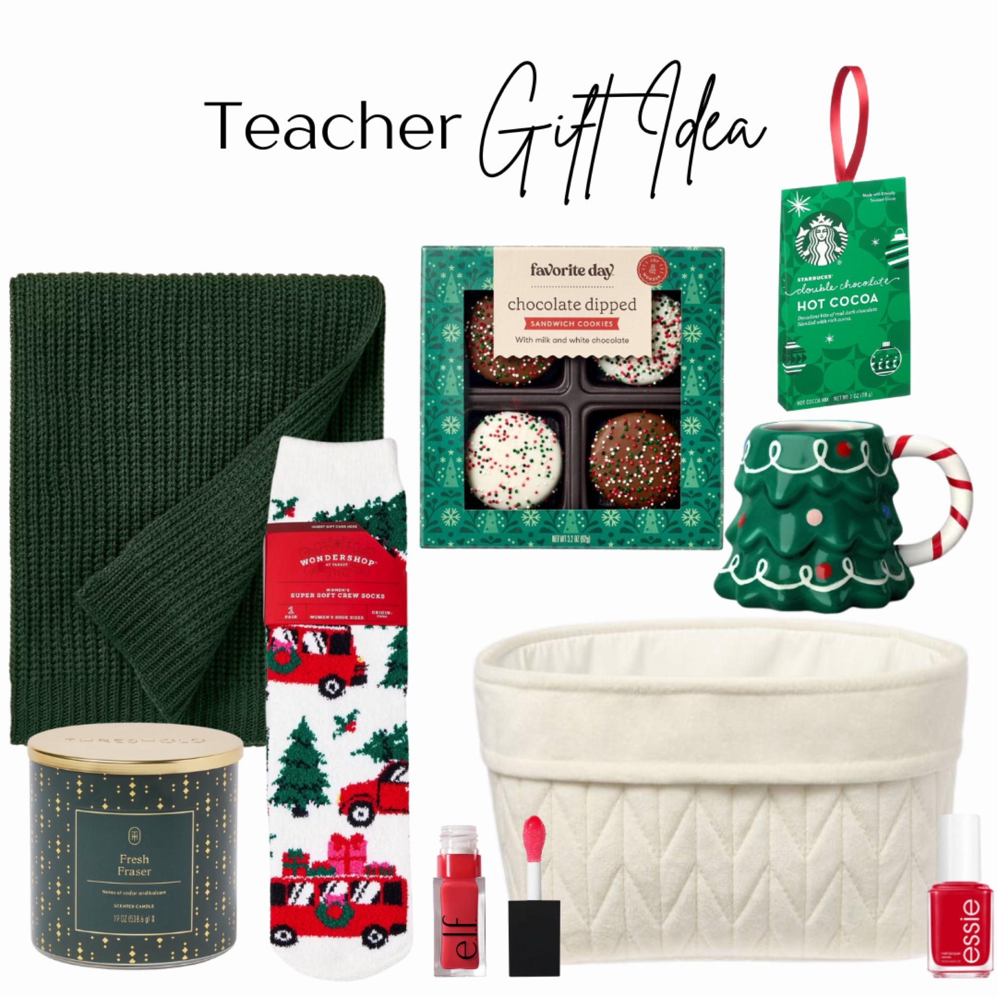 Teacher gift ideas! Gift for her. Gift Basket, throw blanket, hot cocoa, Christmas mug, holiday candle. #giftbasket #teachergift #giftforher #cozybasket #hotcocoa

#LTKHoliday #LTKGiftGuide #LTKFindsUnder50