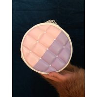 Vintage Quilted Circle Purse With Wristlet Strap | Etsy (US)