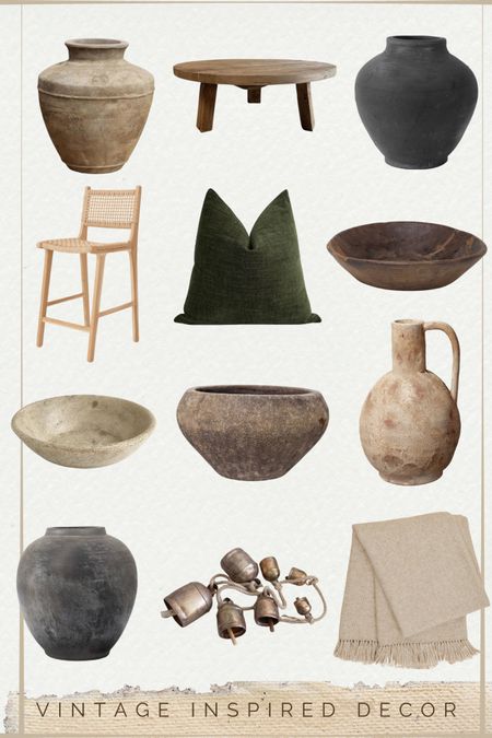 Vintage decor inspired finds
#vase #vessel #throwpillow #vintagebells #catchall #kitchenstool #etsyfinds #amazonhome

#LTKSeasonal #LTKhome #LTKunder100