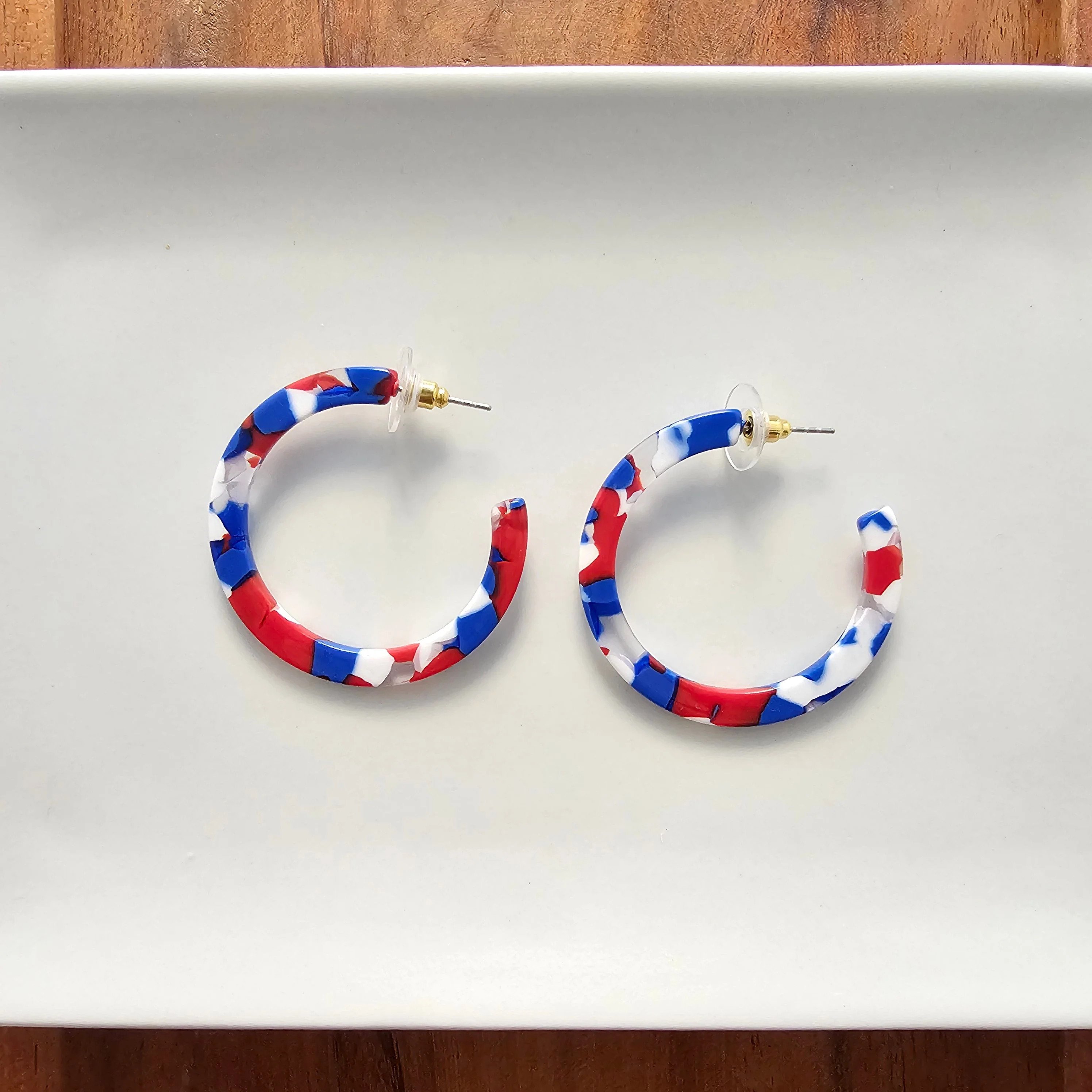 Camy Hoops - Red, White &amp; Blue | Spiffy & Splendid