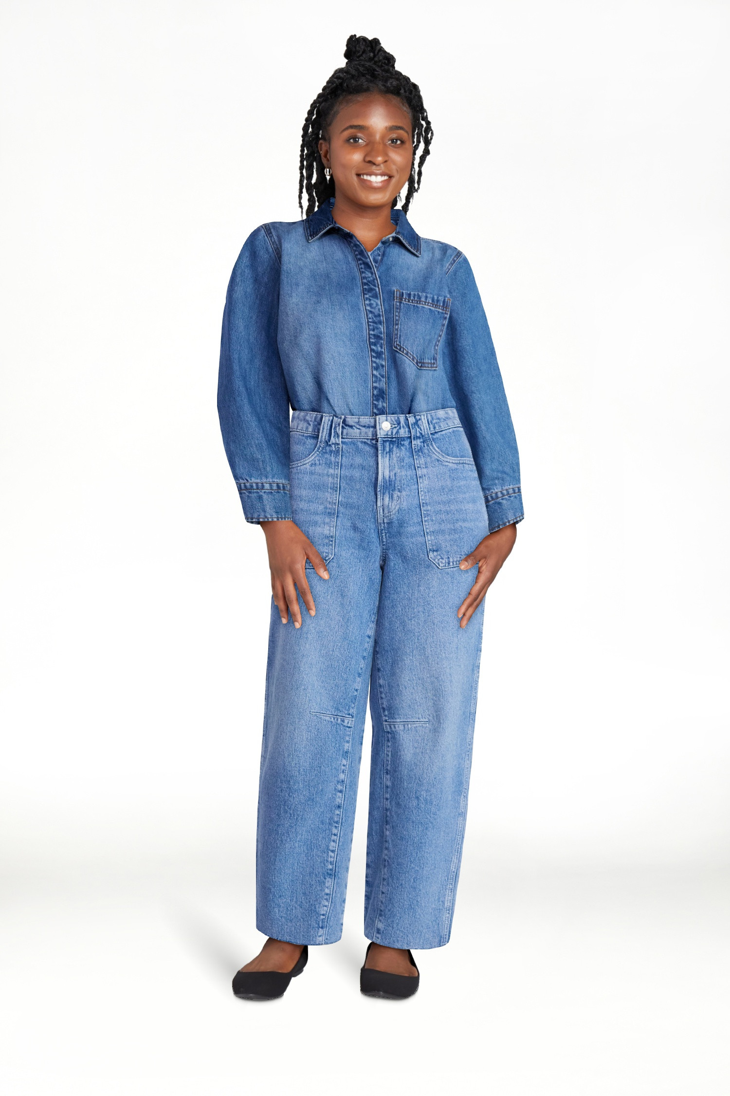 Free Assembly Women's Cropped Carpenter Barrel Jeans, 27" Inseam, Sizes 0-20 | Walmart (US)
