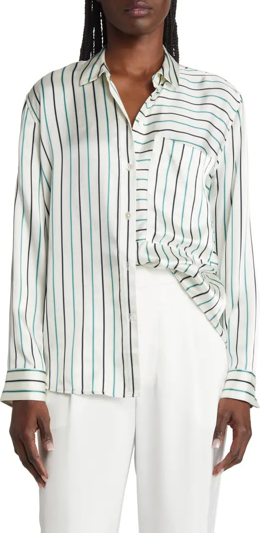 Rails Spencer Stripe Silk Blouse | Nordstrom | Nordstrom