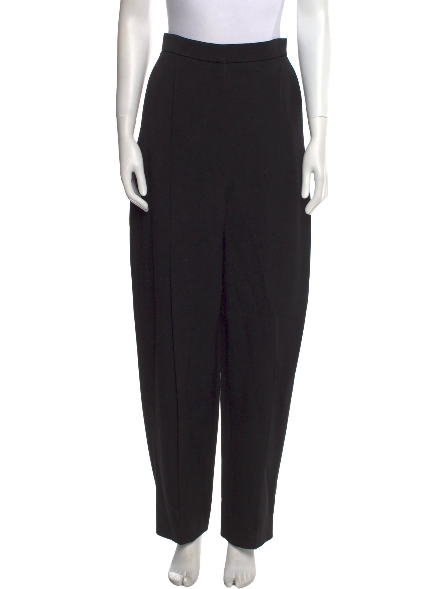 Khaite Virgin Wool Straight Leg Pants w/ Tags - 16.25" Rise, Black Pants, Clothing - KHAIT90353 |... | The RealReal