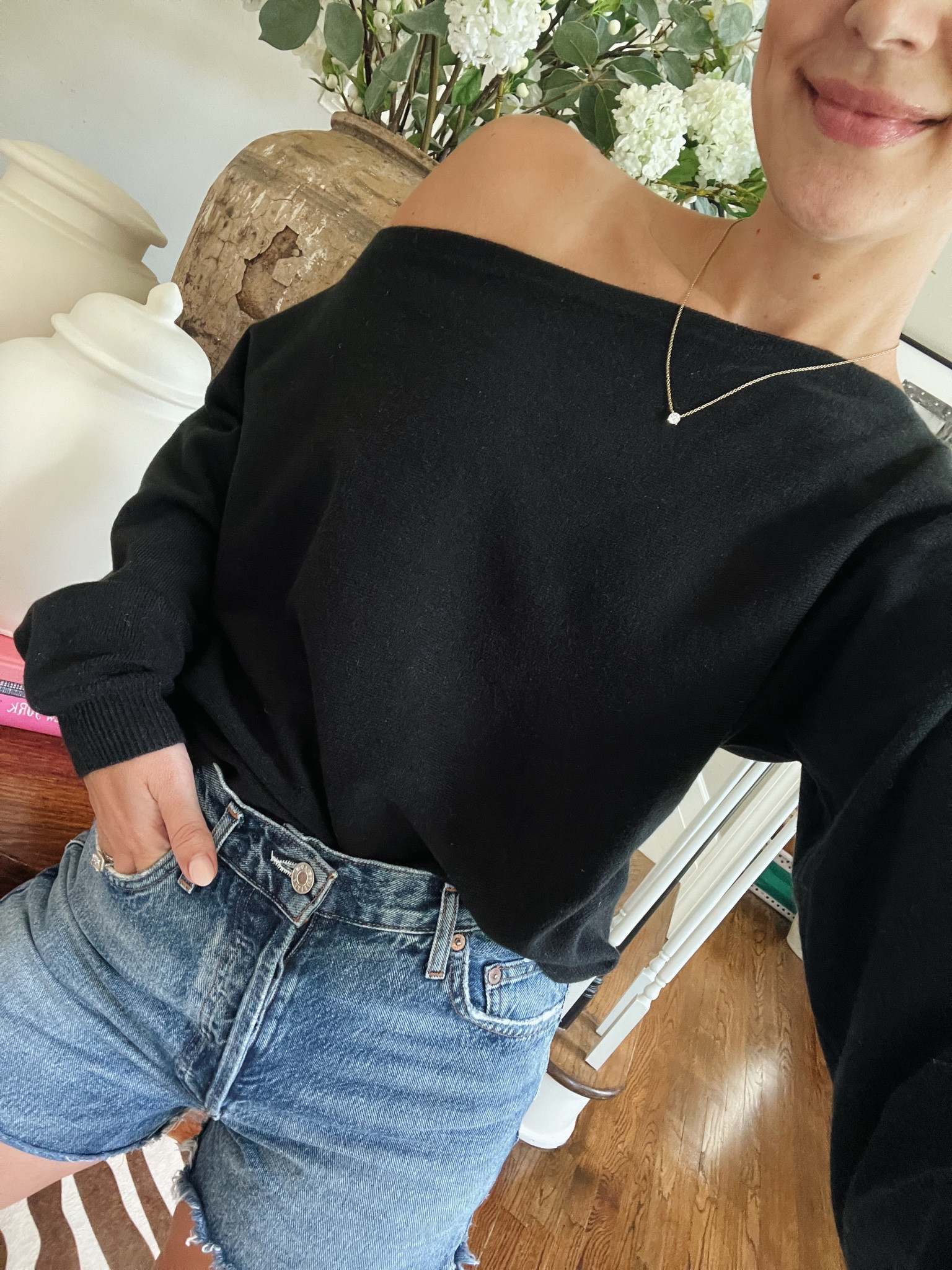 Off the shoulder sweater is on sale over $20 off and comes in several colors!

#LTKsalealert #LTKxNSale