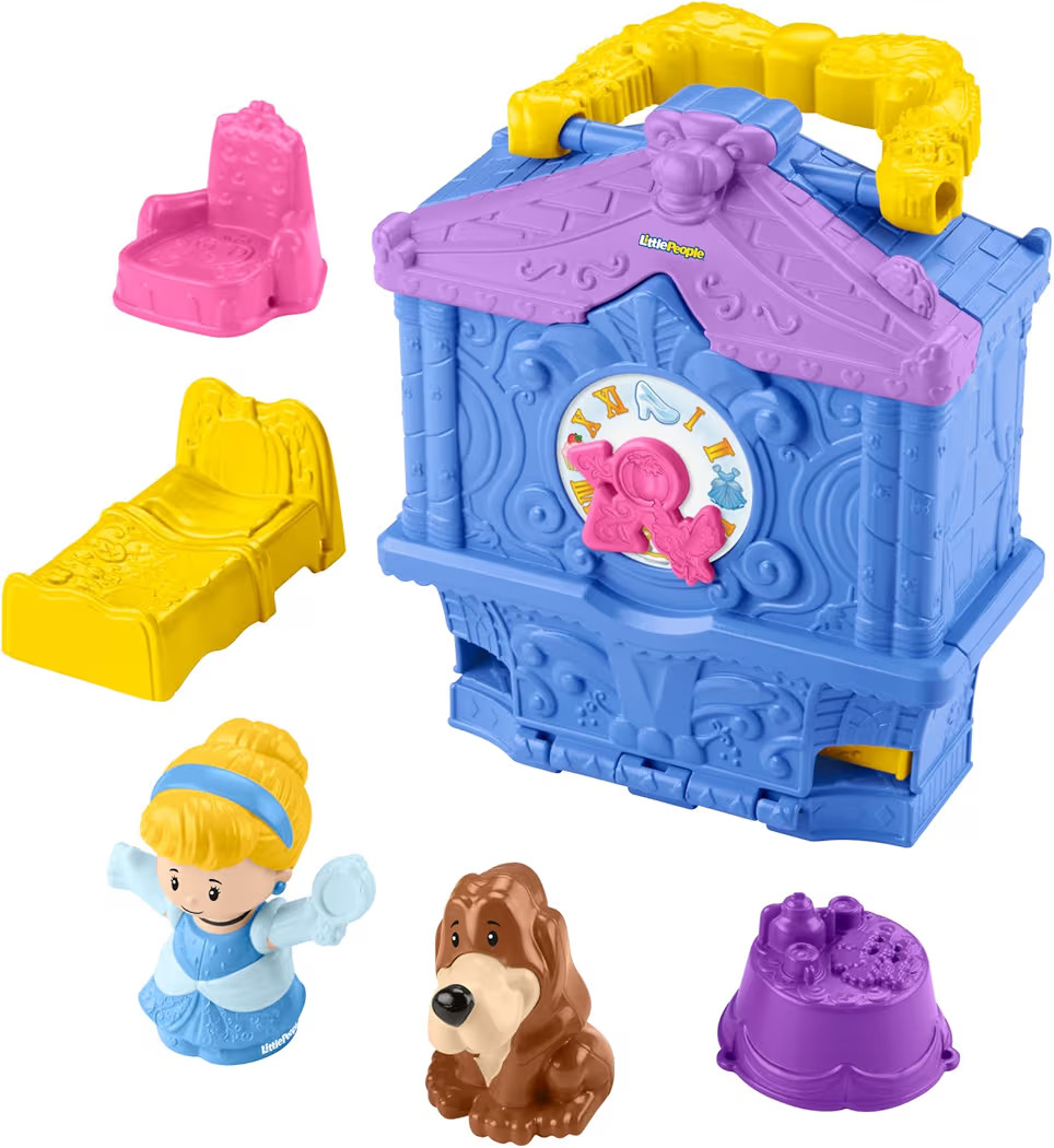 Fisher-Price Little People Toddler Toy Disney Princess Cinderella On-The-Go Playset with Figures | Amazon (US)