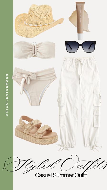 The cutest Amazon bikini for summer, paired with cargos for the perfect neutral summer outfit.

Summer style, cargo pants, chunky sandals, summer trends, amazon fashion

#LTKFindsUnder50 #LTKStyleTip #LTKFindsUnder100