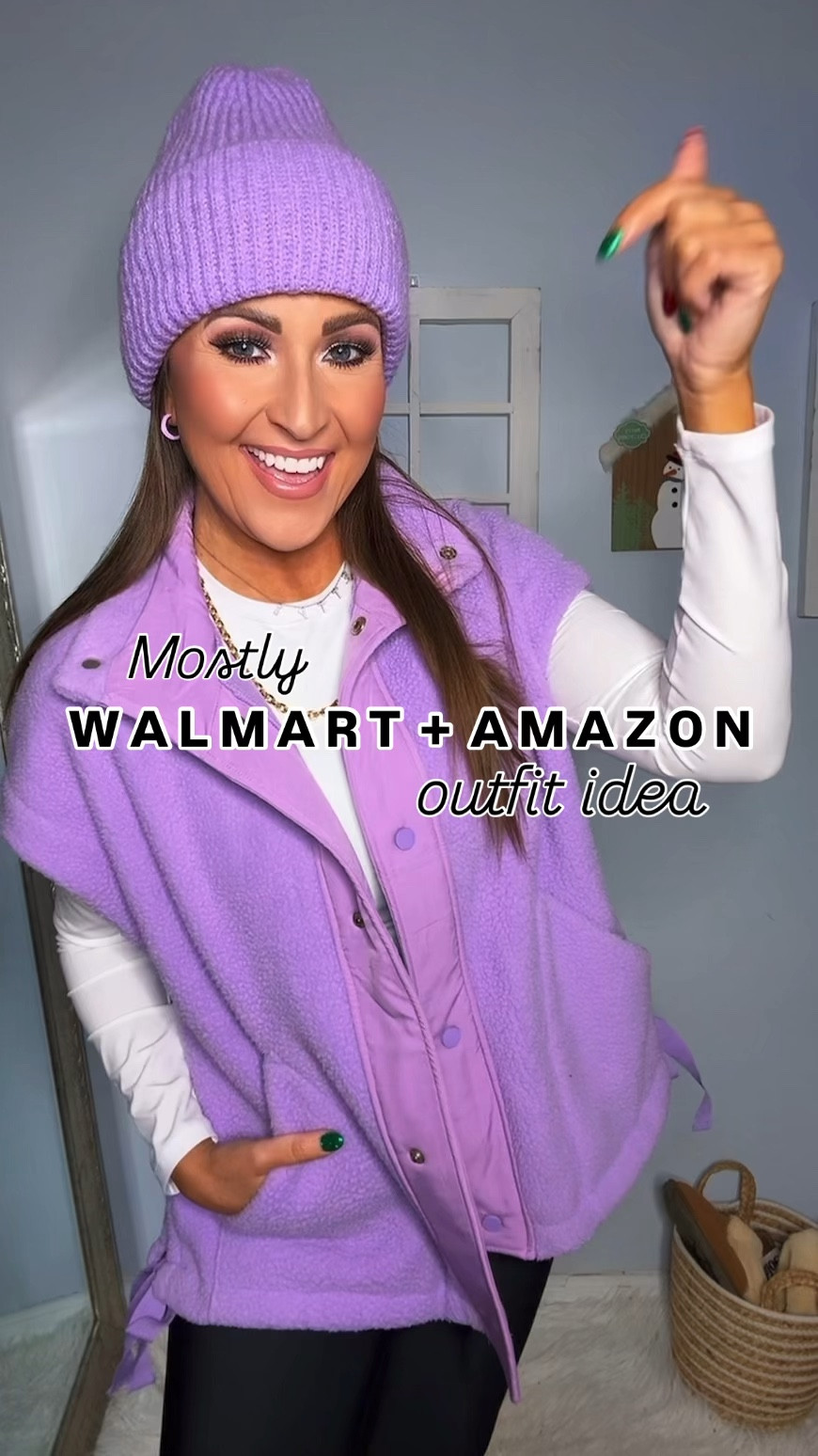 ⭐️ 𝐔𝐬𝐞 𝐜𝐨𝐝𝐞 𝐒𝐉𝐋𝐈𝐍𝐙𝟑𝟎𝐀 𝐭𝐨 𝐬𝐚𝐯𝐞 𝟏𝟎% 𝐨𝐧 𝐭𝐡𝐞𝐬𝐞 𝐬𝐮𝐧𝐠𝐥𝐚𝐬𝐬𝐞𝐬 𝐚𝐧𝐝 𝐚𝐥𝐥 𝐨𝐭𝐡𝐞𝐫 𝐒𝐎𝐉𝐎𝐒 𝐠𝐥𝐚𝐬𝐬𝐞𝐬 𝐨𝐧 𝐀𝐦𝐚𝐳𝐨𝐧! 

This quarter zip sweater is SO soft and spongy. It’s so cozy, you’ll wanna wear it to bed! 😂 It’s THAT comfy! I sized up to a large. I paired it with my leggings -  I got them in a petite M. I recommend the petite sizes for anyone 5’4” and under. If you’re between sizes, size up! 

Intro outfit:
white top: M
purple vest: S
fleece lined leggings: S

I’m 5’3”, 120, 30-27-38.

#LTKFindsUnder50 #LTKSeasonal #LTKStyleTip