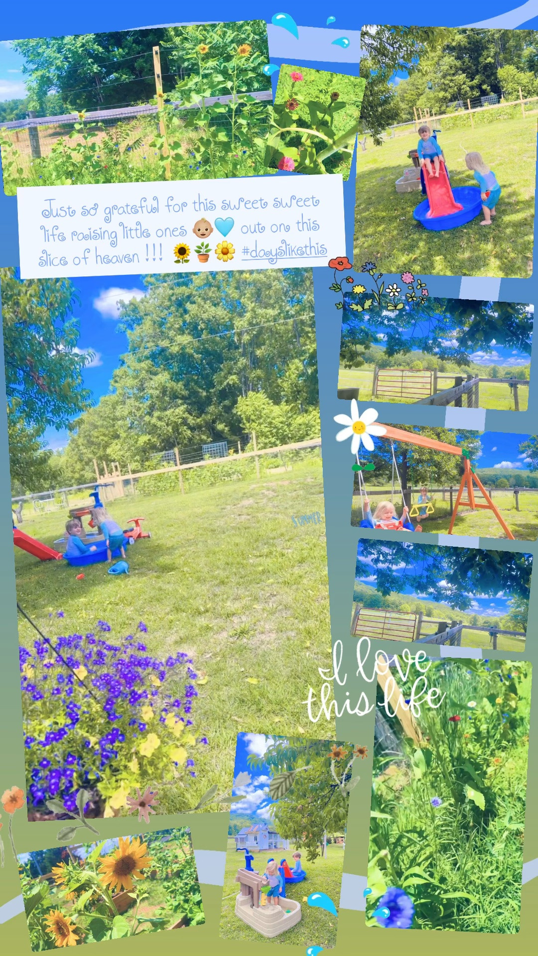 Just so grateful for this sweet sweet life raising little ones 👶🏼🩵 out on this slice of heaven !!! 🌻🪴🌼 #dayslikethis