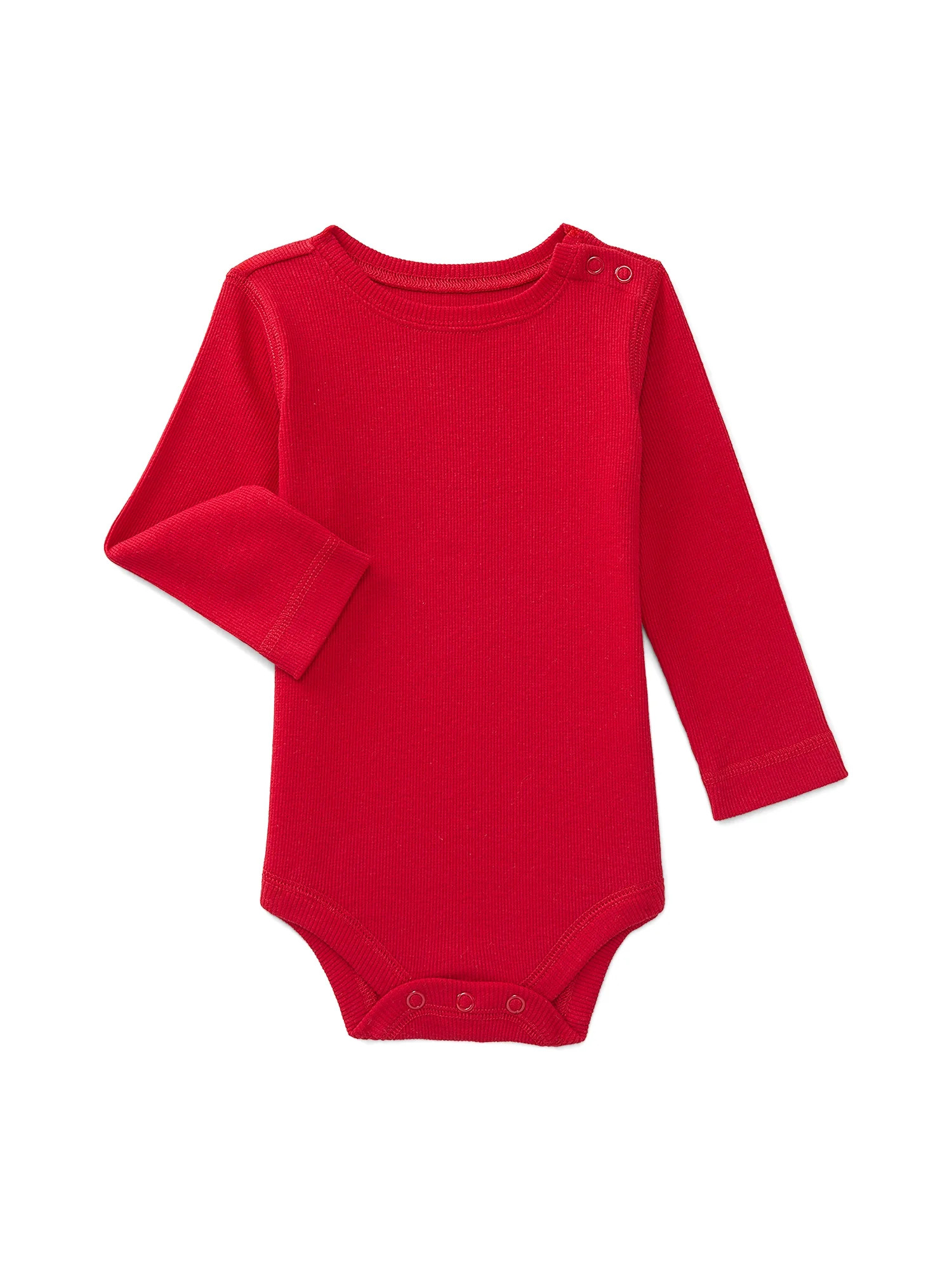 Garanimals Baby Boys Ribbed Bodysuit with Long Sleeves, Sizes 0M-24M | Walmart (US)