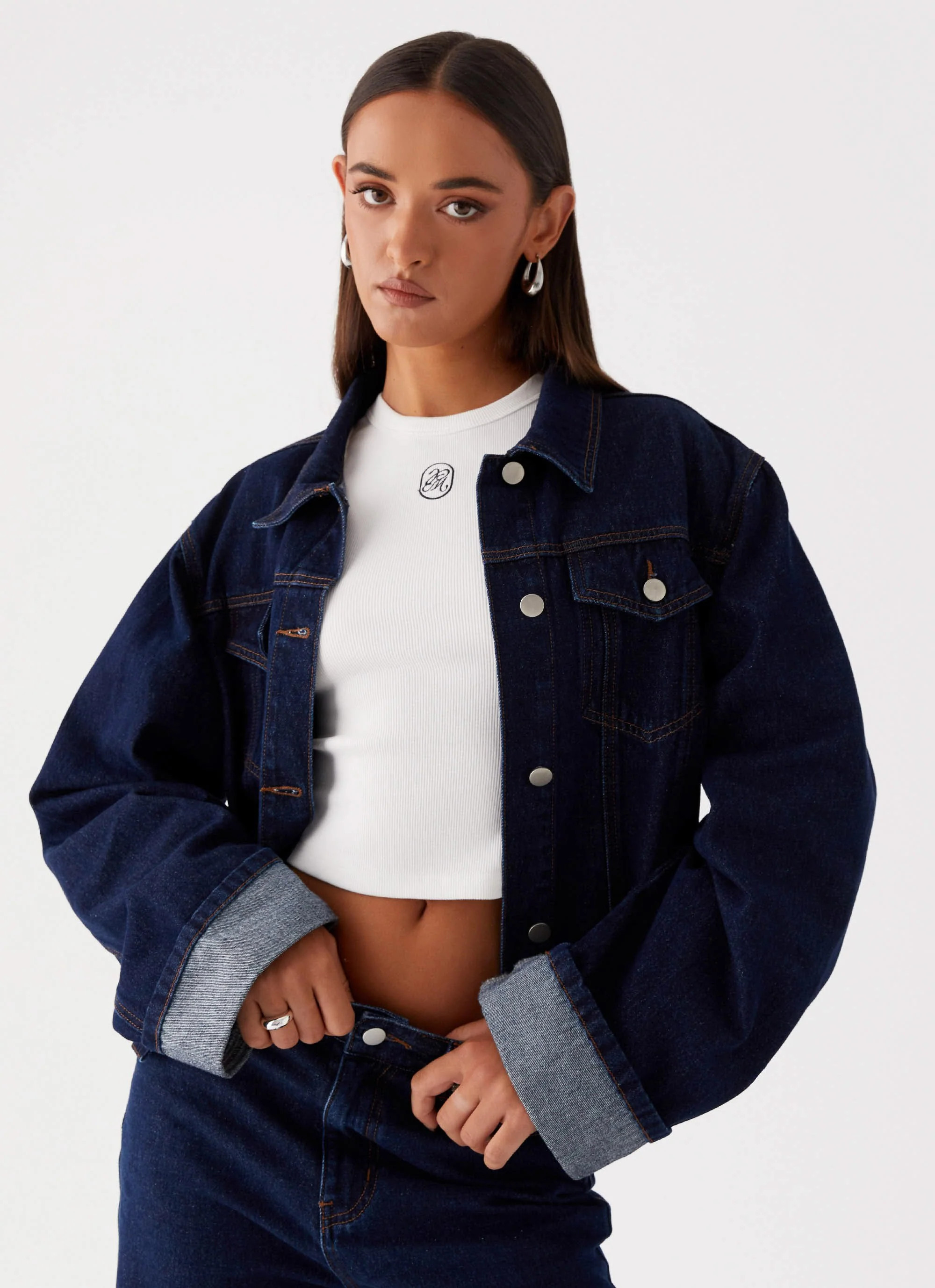 Back Again Oversized Denim Jacket - Blue | Peppermayo (Global)