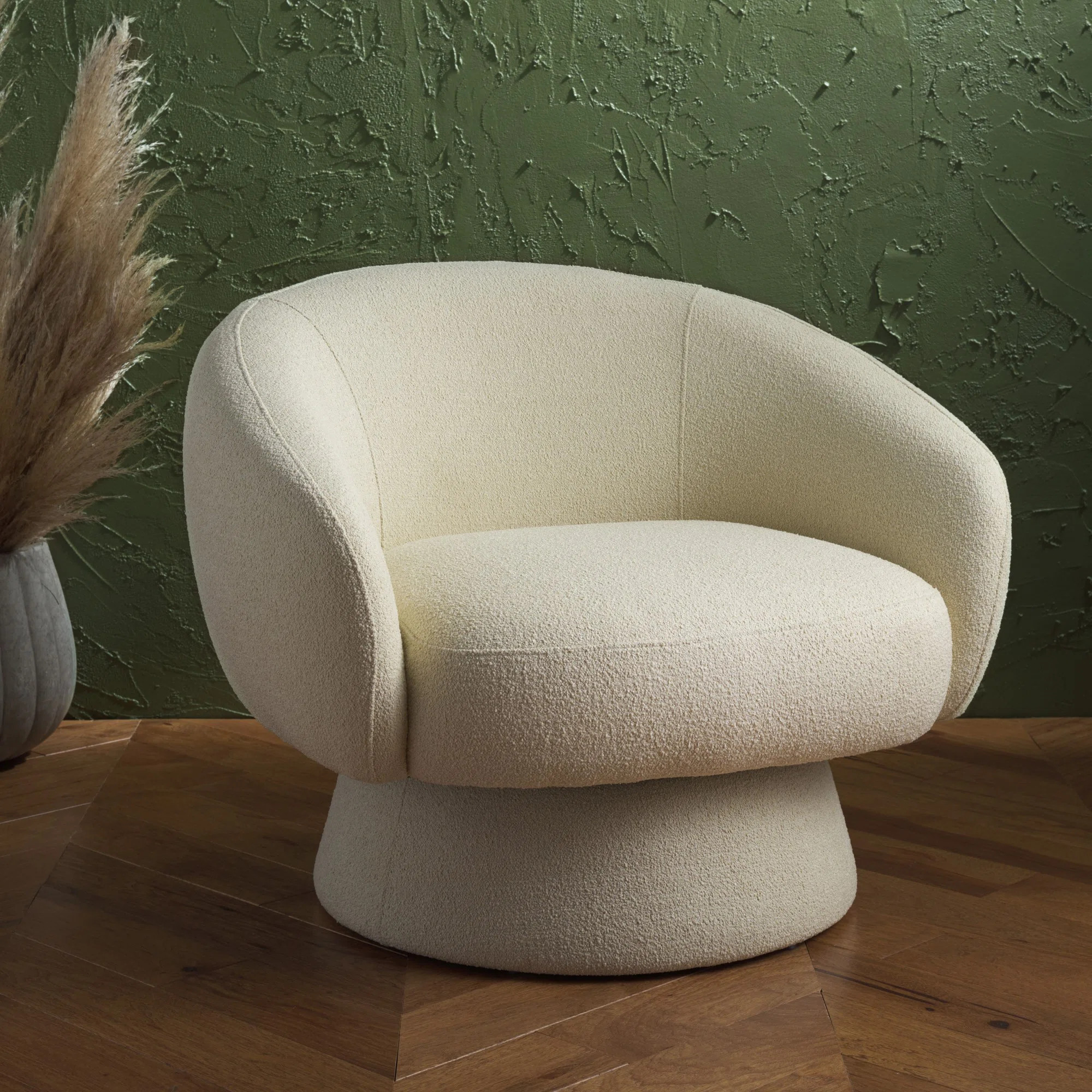 Boucle Swivel Barrel Chair | Wayfair North America