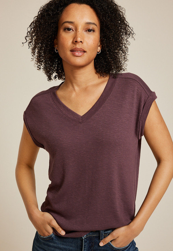 24/7 Berkley V Neck Tee | Maurices