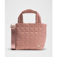 lululemon - Quilted Grid Small Tote Bag 5L - Pink,pastel/Spiced Chai/Gold | Lululemon (US)