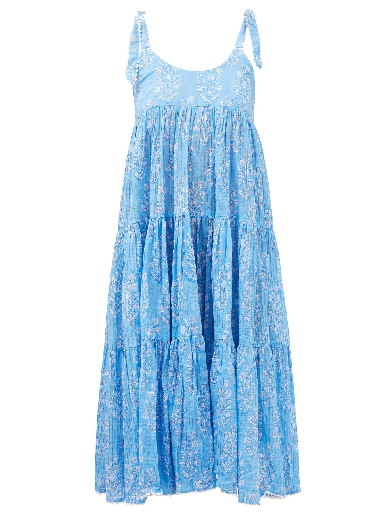 Tie-shoulder floral-print cotton dress | Juliet Dunn | Matches (US)