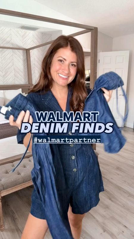 #walmartpartner Loving the denim trend for spring and summer! Partnering with Walmart to share some of my favorite denim finds! Loving the classic dark wash, fits and style options! 

Follow me for more affordable fashion and Walmart finds! 

Wearing: 
Romper- small
Pants- small (fun a little big) 
Shorts- small 

#walmartfashion @walmartfashion @walmart 

#LTKOver40 #LTKFindsUnder50 #LTKStyleTip
