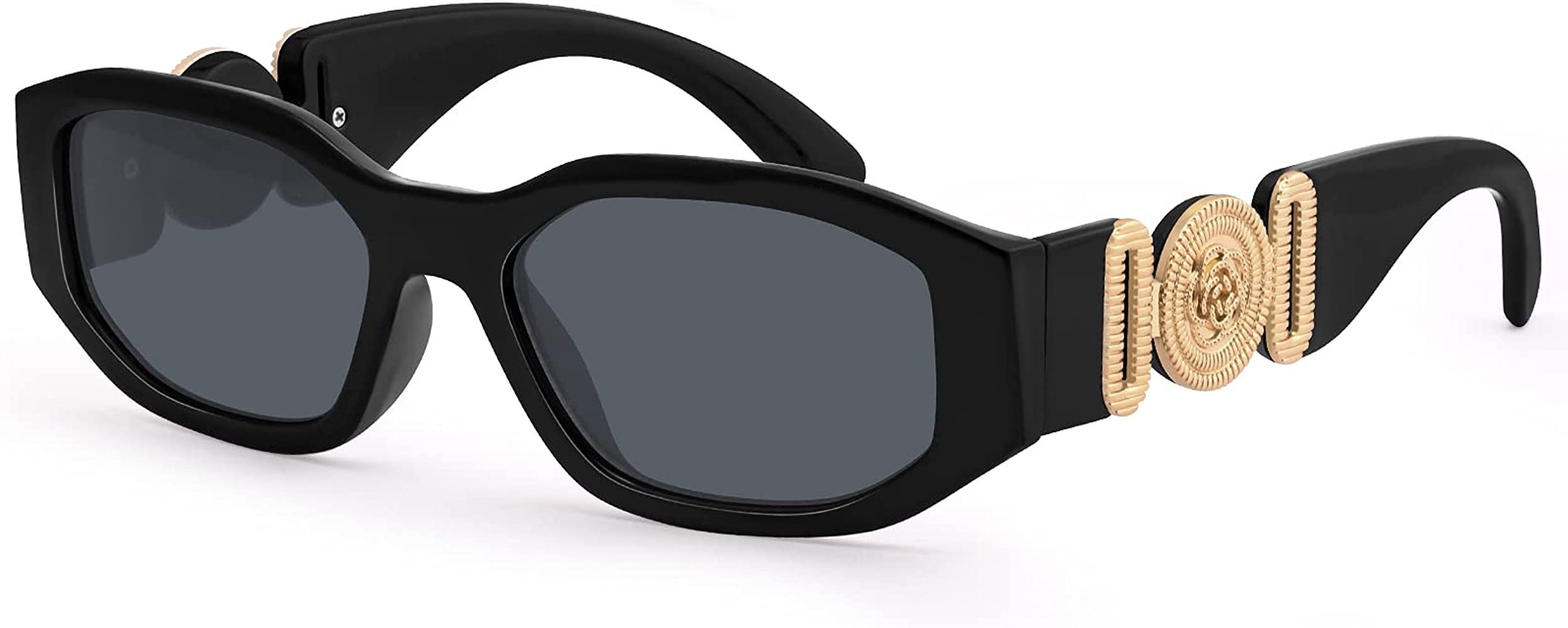 KUGUAOK Irregular Rectangle Sunglasses Women Trendy Design UV Protection Small Sun Glasses | Amazon (US)
