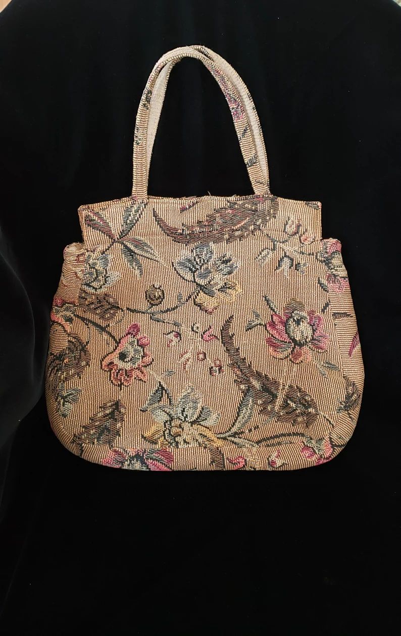 Vintage Tapestry Handbag 1940's Handmade | Etsy (US)