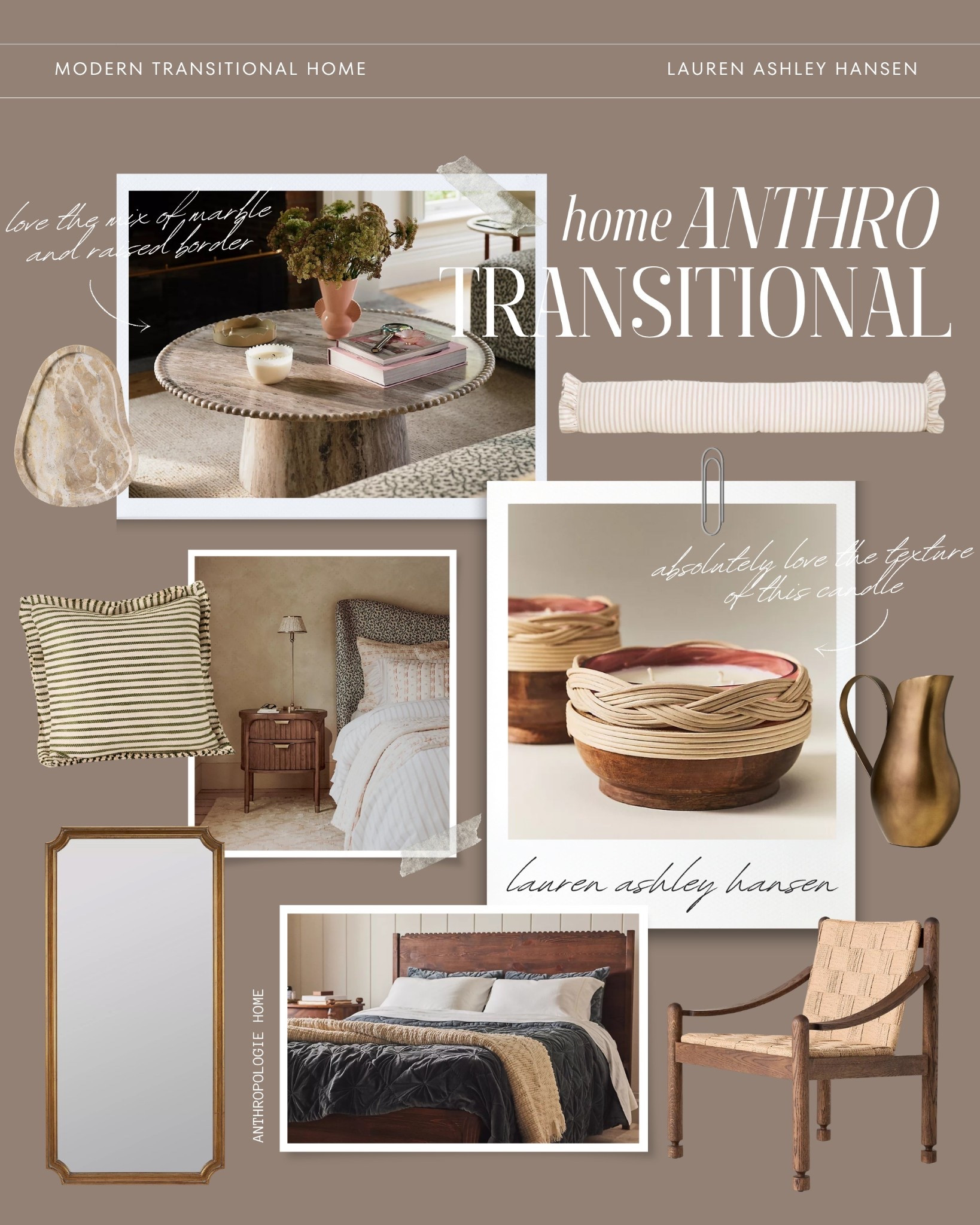 The newest Anthropologie Home arrivals are full of texture, mixed materials, and organic shapes. I love styling pieces such as these amongst others for elevated look. 

#LTKHome