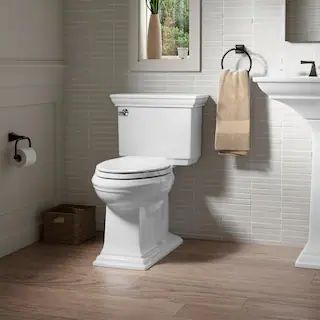 KOHLER Memoirs Stately 2-Piece 1.28 GPF Single Flush Elongated Toilet with AquaPiston Flush Techn... | The Home Depot