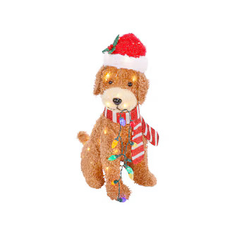 Holiday Living 27-in LED Doodle Dog Decoration | Lowe's