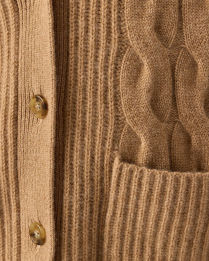 Collection cashmere cable-knit V-neck cardigan sweater | J. Crew US
