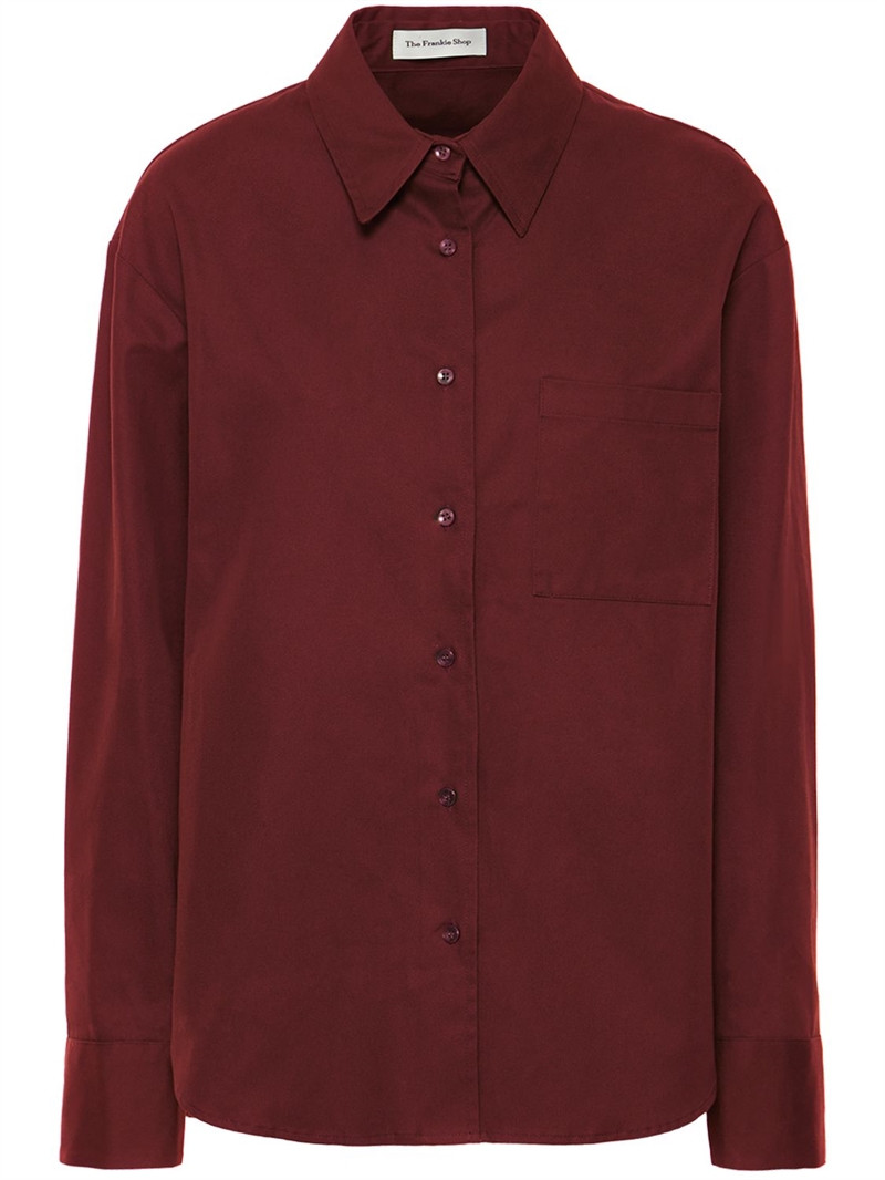 Lui cotton twill shirt - The Frankie Shop - Women | Luisaviaroma | Luisaviaroma