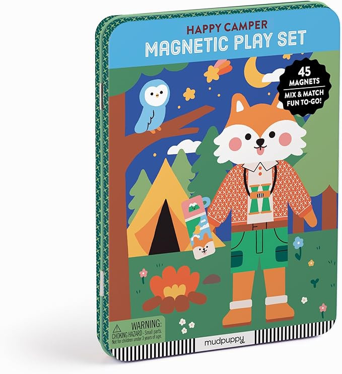 Mudpuppy Happy Camper – Magnetic Build-It Travel Friendly Game with Illustrated Forest Backgrou... | Amazon (US)