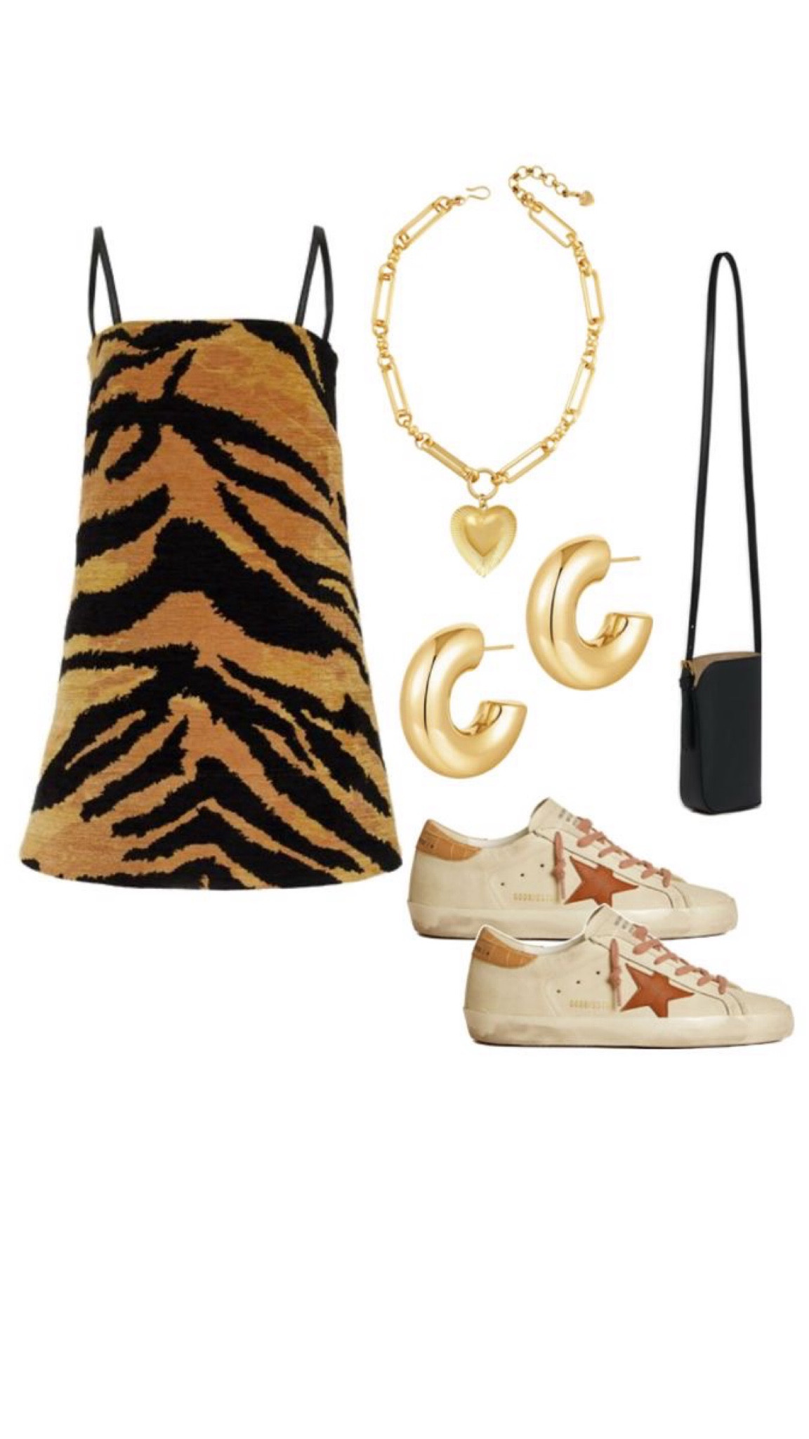 New Orleans outfit, tiger outfit, game day outfit, mini dress, golden goose, crossbody bag, spring outfit, gold jewelry, heart necklacee

#LTKU #LTKWatchNow #LTKStyleTip