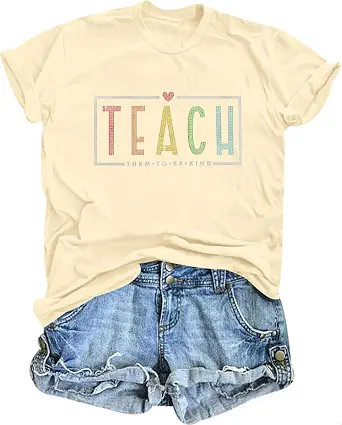 Sparkly Teacher Outfits for Women Rhinestone Teach Them to Be Kind T Shirt | Sequin Teacher Shirt... | Amazon (US)