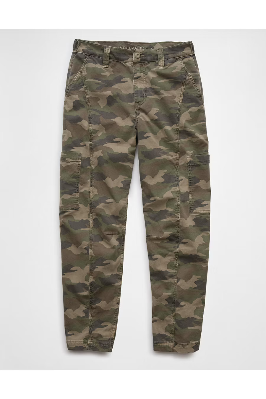 AE Stretch Barrel Cargo Pant Women's Camo Green 2 Long | American Eagle Outfitters (US & CA)