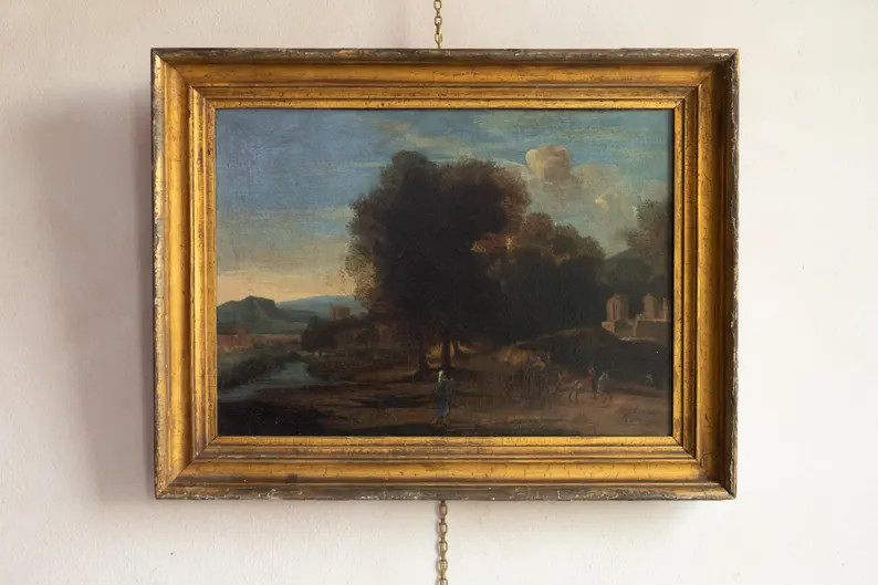 Antique Italian Landscape Oil Painting | Circa 1800 Grand Tour Scene, Old World Wall Art - Etsy | Etsy (Global)