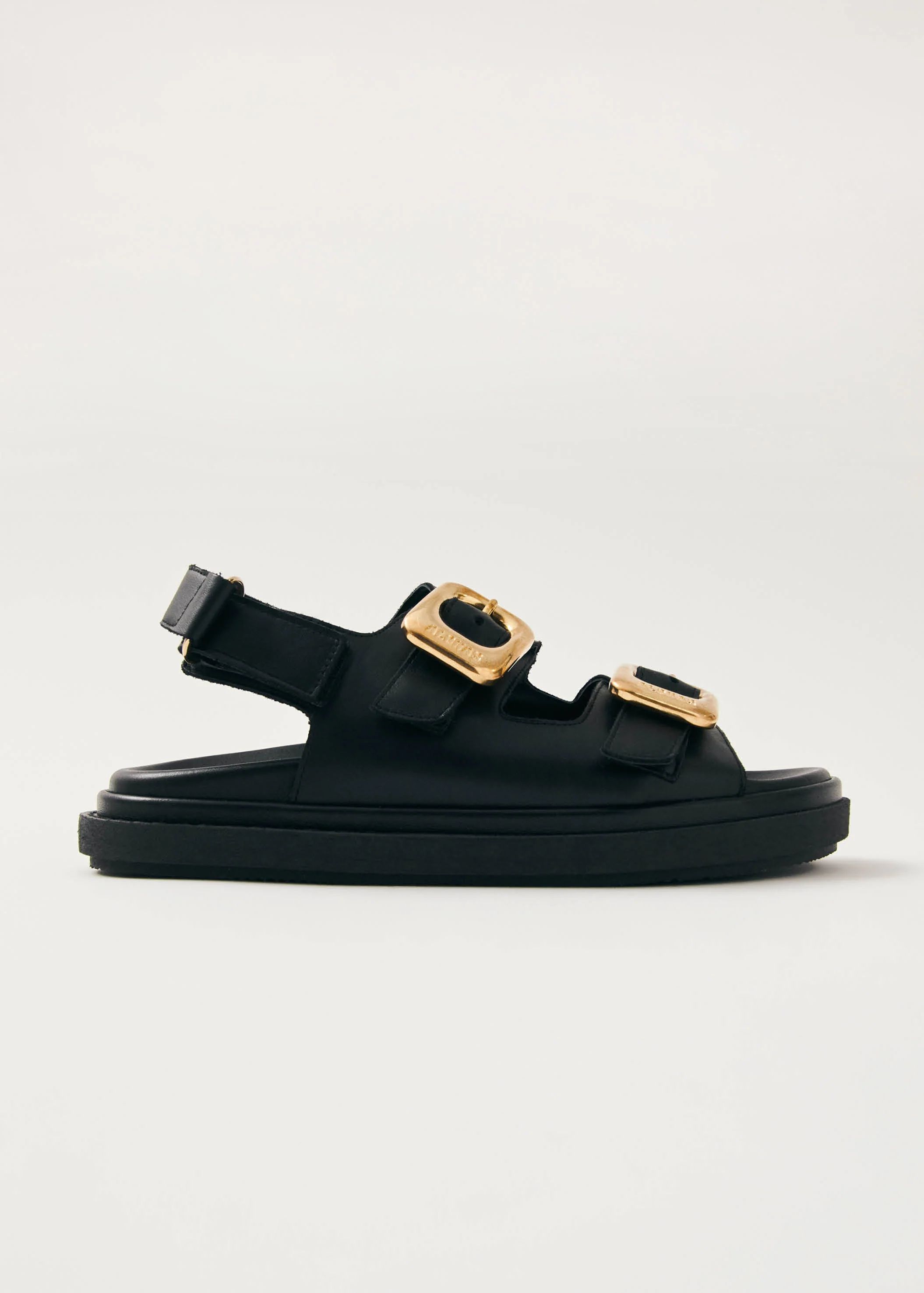 Daria Black Leather Sandals | ALOHAS | Alohas US
