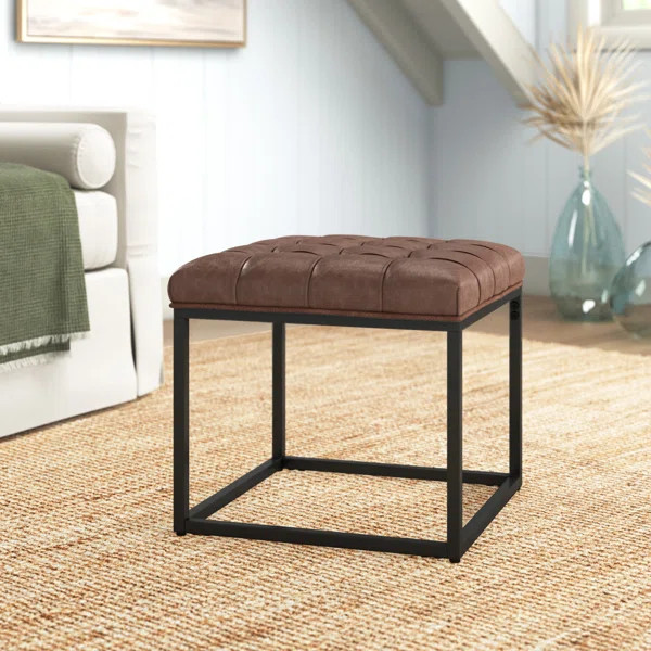 Reade Faux Leather Ottoman | Wayfair North America