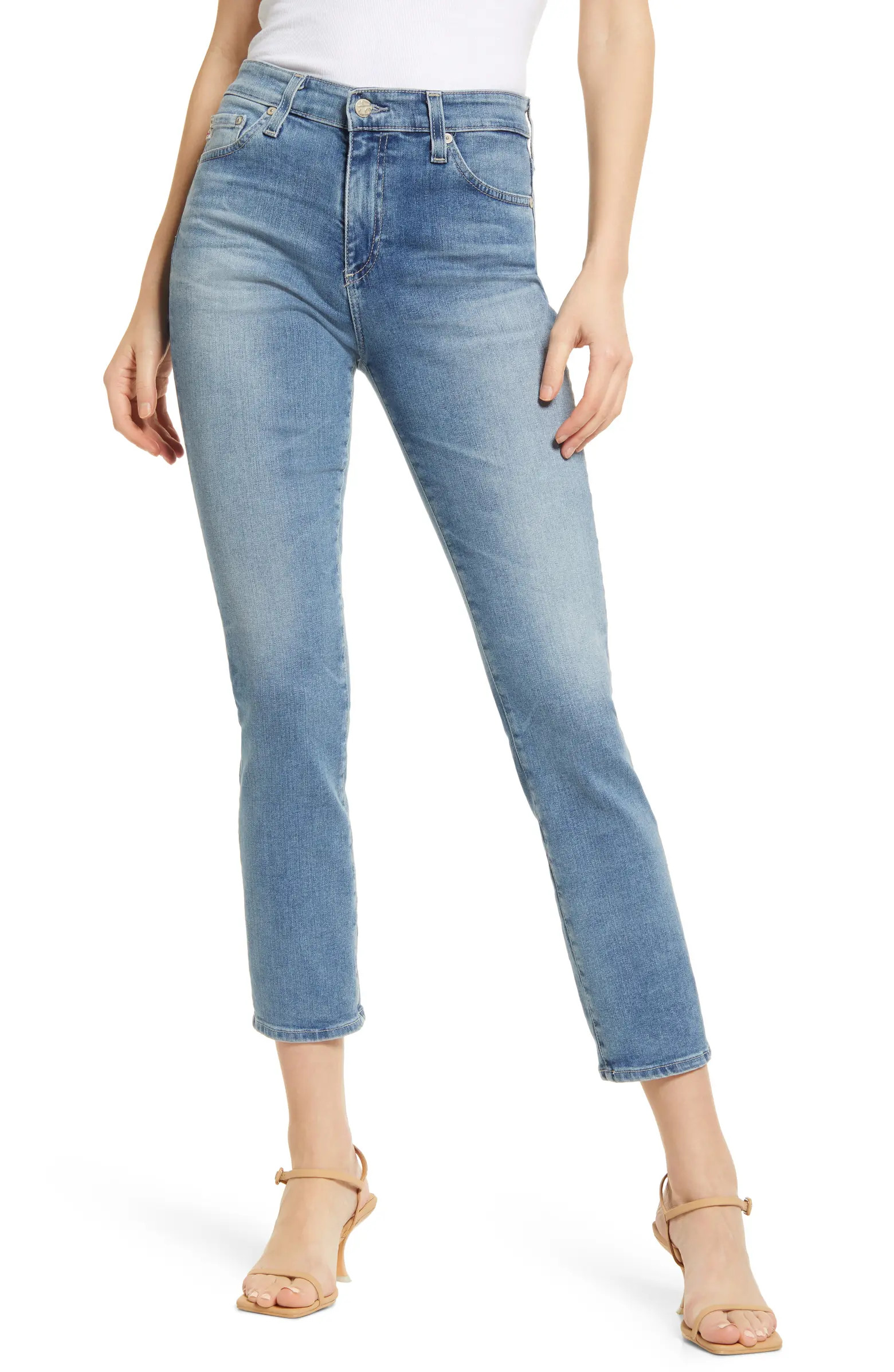 Mari High Waist Slim Crop Jeans | Nordstrom