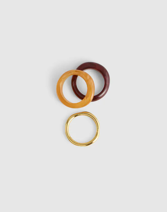 Sculptural Resin Stacking Ring Set | Madewell