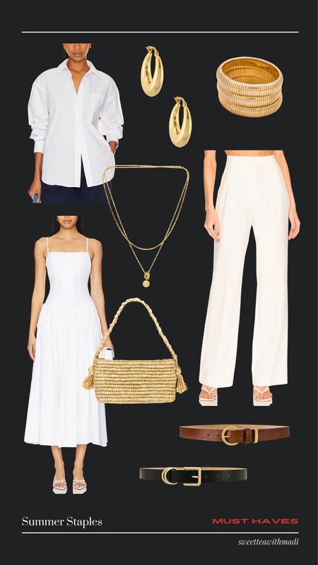Summer staples! Loving all these picks for the summer - they’re all so easy to pair with anything dress up or down!

Summer staples, summer style, revolve trousers, revolve sundress, summer outfits, revolve button up, gold accessories, gold earrings, gold necklace, belts, raffia bag

#LTKfindsunder50 #LTKSeasonal #LTKfindsunder100
