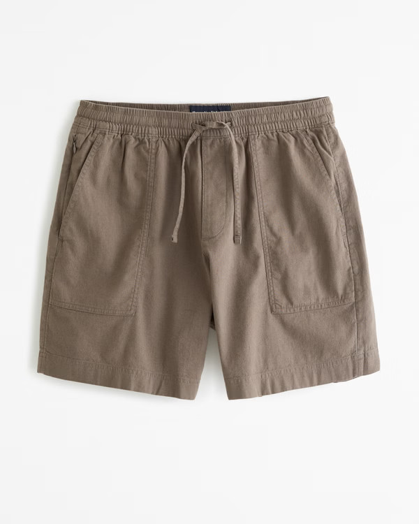 Men's Relaxed Linen-Blend Pull-On Short | Men's Bottoms | Abercrombie.com | Abercrombie & Fitch (US)