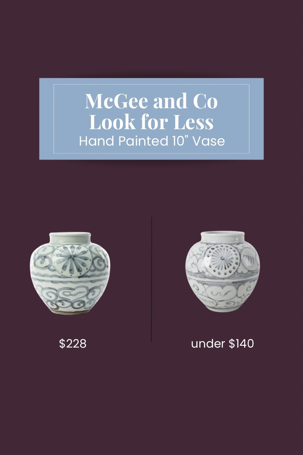 Love the McGee & Co hand-painted vase look but not the price tag? 👀
I found an almost identical look for less with the same rounded silhouette, hand-painted brushstroke detail, and soft gray tone — for nearly $100 less.

Both vases are shown side by side so you can easily compare the shape, finish, and overall feel. This is one of those swaps that gives you the designer look without the designer price.

Perfect for styling shelves, entry tables, consoles, or coffee tables — especially if you love that McGee & Co / Studio McGee neutral aesthetic.

🖤 Price comparison is listed under each vase.

#LTKhome #LTKfinds #LTKunder100 #lookforless #McGeeandCo #StudioMcGeeStyle #neutralhomedecor #modernvasedecor #designerlookforless #affordablehomedecor #homeinspo

#LTKSaleAlert #LTKHome