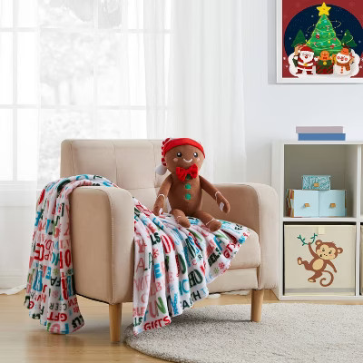 50"x40" Gingerbread Holiday Plush Throw Blanket - Olivia & Finn | Target