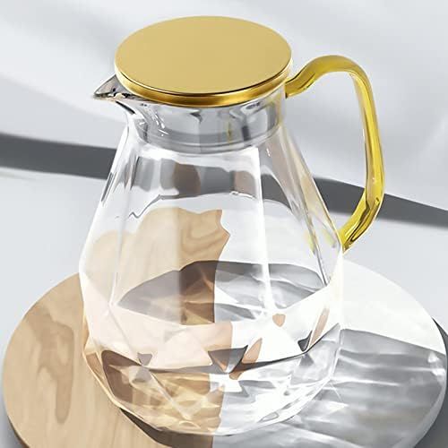 Amazon.com | DUJUST Black Diamond Glass Pitcher with Lid [68 oz], Elegant Design Water Pitcher with  | Amazon (US)