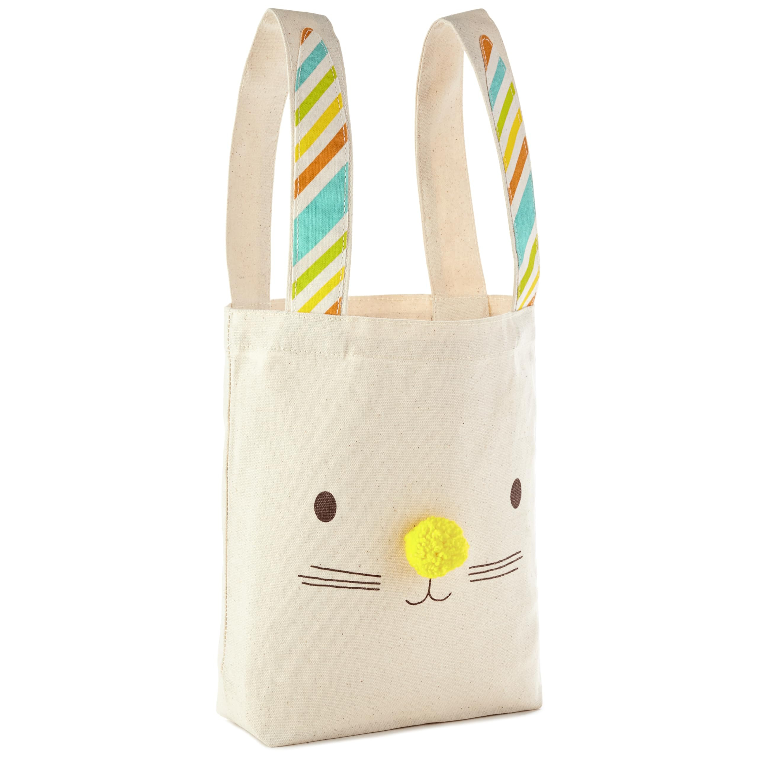 Hallmark 8"x10" Easter Canvas Tote Bag (Bunny Ears) for Easter Baskets, Egg Hunts, Spring Birthda... | Amazon (US)