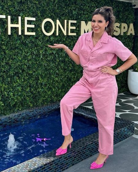 Adding more pink to my closet wasn’t something I did on purpose, it just happened! I guess it was the Barbie effect! This pink utility jumpsuit had been worn more times than I can remember, so easy to dress up or dress down! You need it!

#LTKstyletip