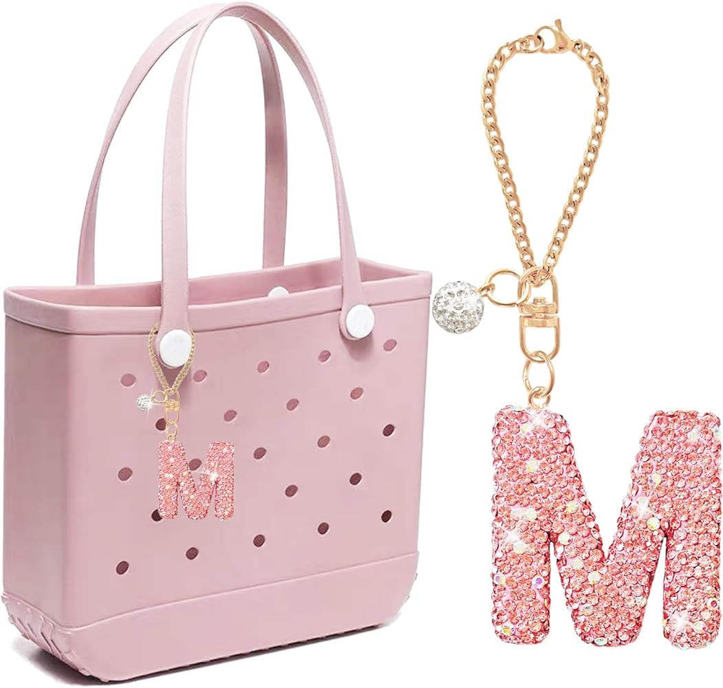 Bogg Bag Accessories,Bogg Bag Charms Keychain for Women Girls,Letter Charms for Beach Bitty Bogg ... | Amazon (US)