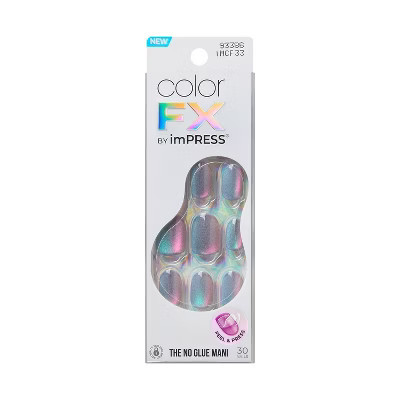 KISS Products colorFX by imPRESS Press-On Manicure Fake Nails - Short Squoval - Fly Up - 30ct | Target