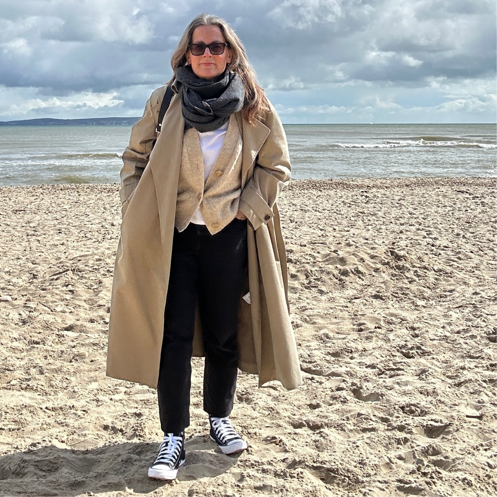 Sunny photo op before lunch at the beach… trench coat and layers still essential! 

#LTKSeasonal #LTKeurope #LTKover40
