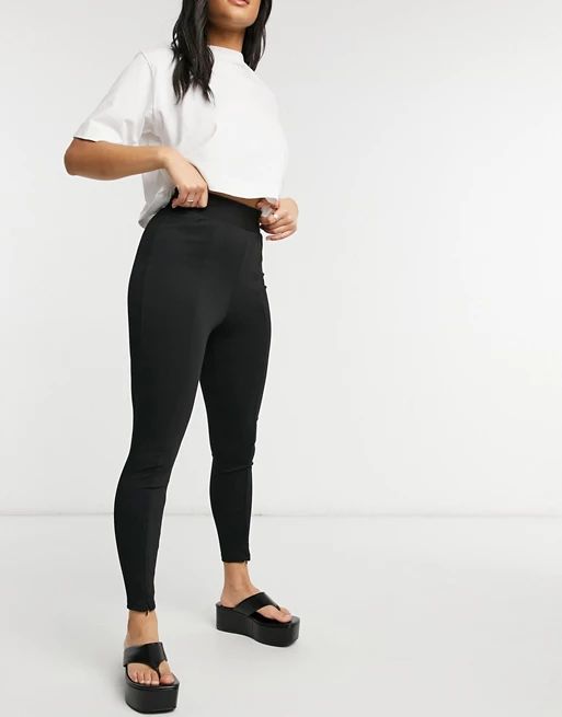 ASOS DESIGN super skinny ponte trouser with zips | ASOS (Global)